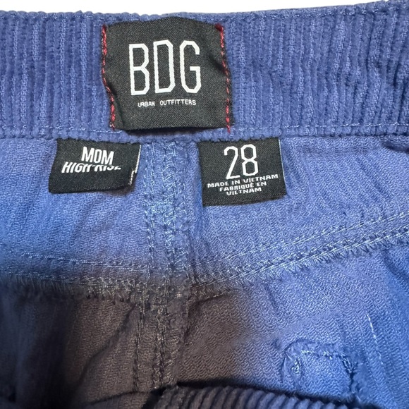 💙 BDG Urban Outfitters Blue Corduroy Mom Pants 💙 - Picture 3 of 4